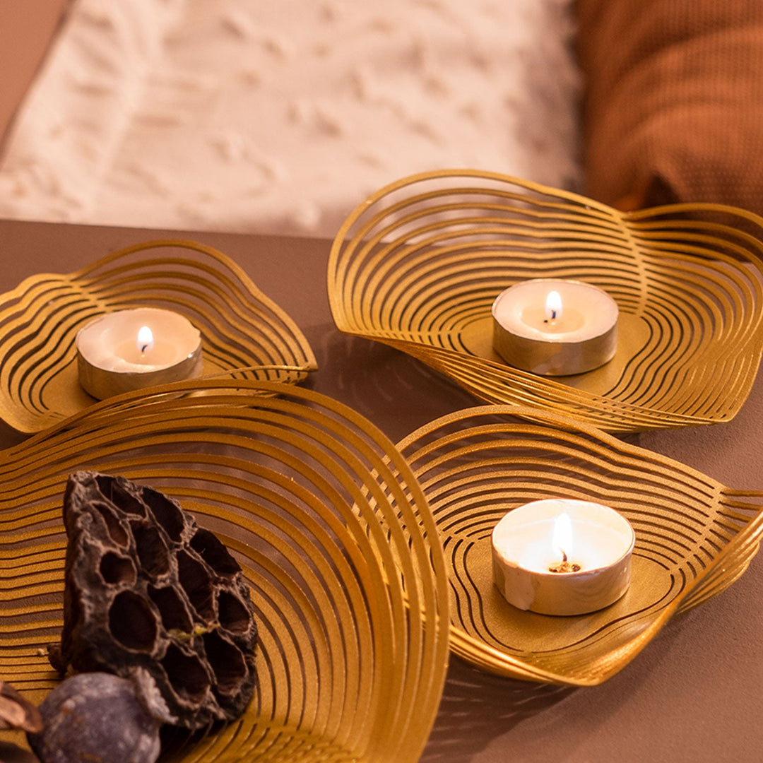 Spiral 3'lü Set Tealight Modern Salon Duvar Dekorasyonu Modelleri